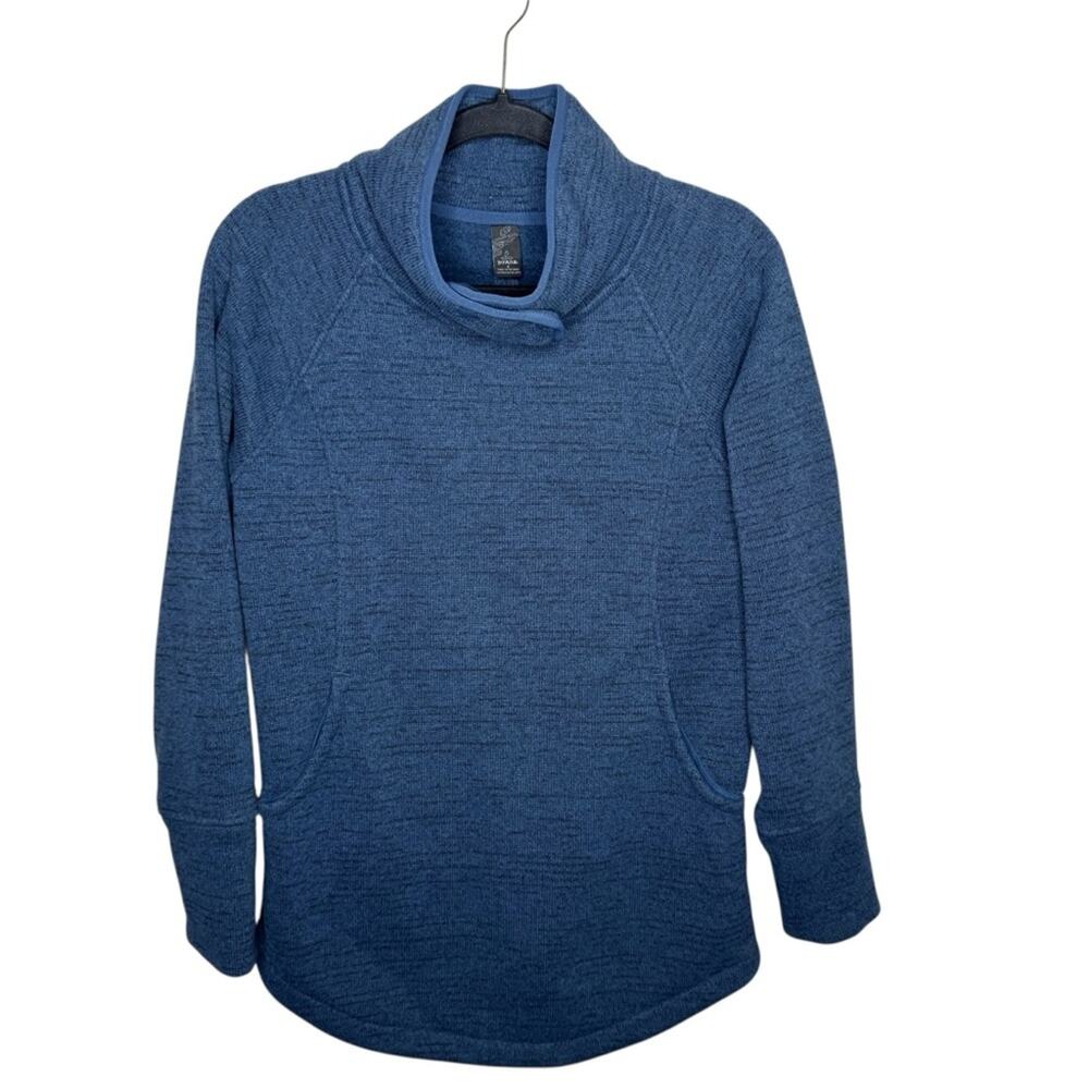 PRANA / blue Tri Thermal Threads Tunic fleece pullover sweater jacket / S